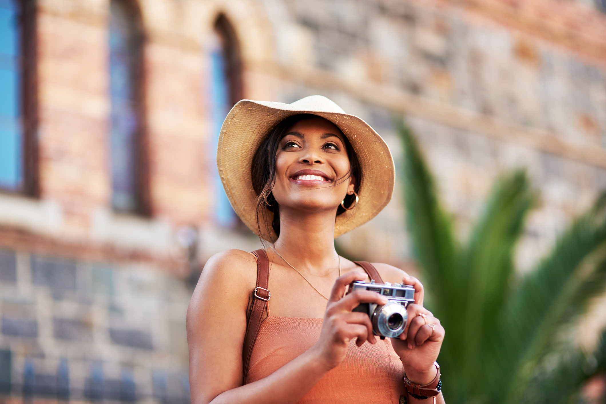 woman interested in photography