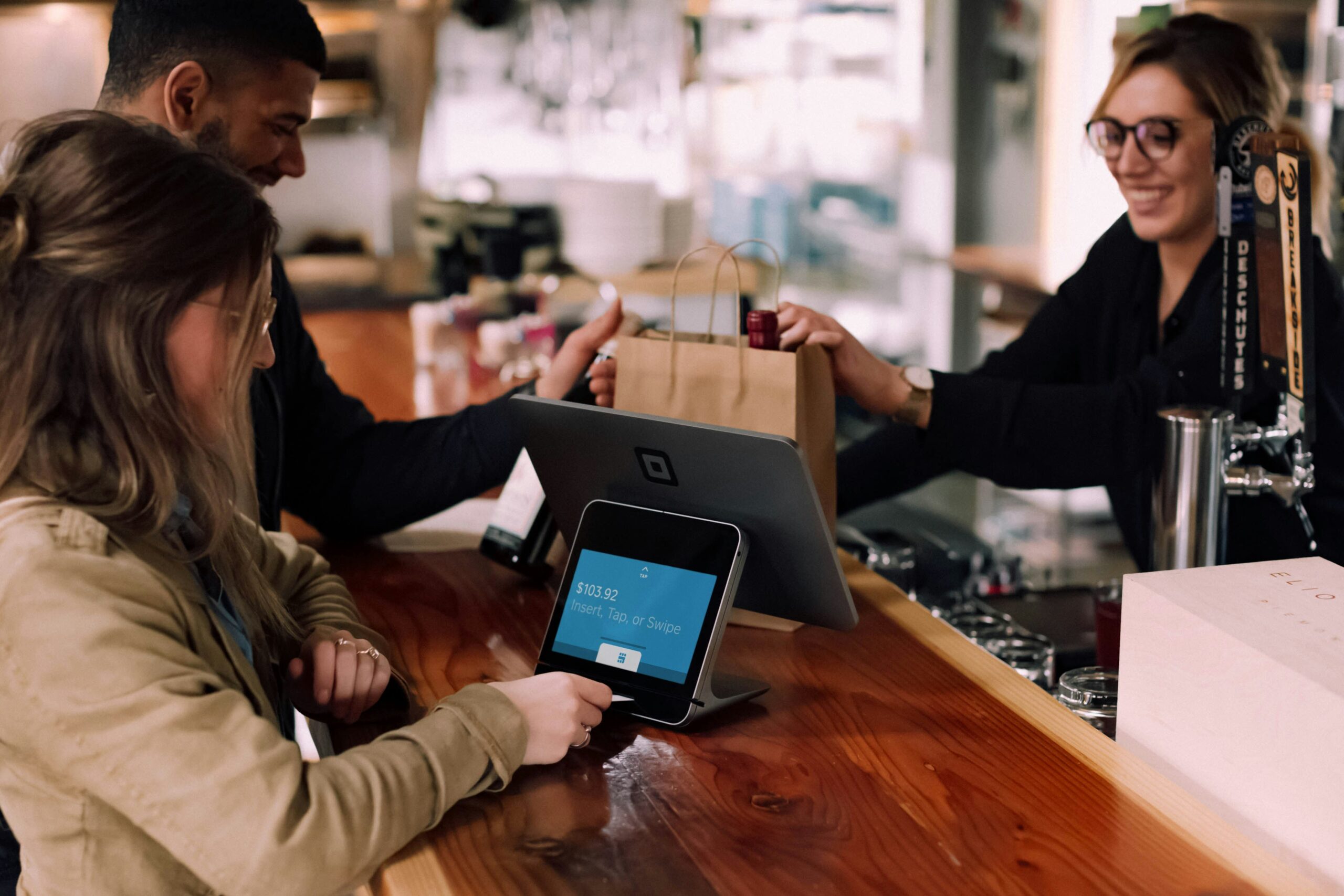 Consumer Paying at Store